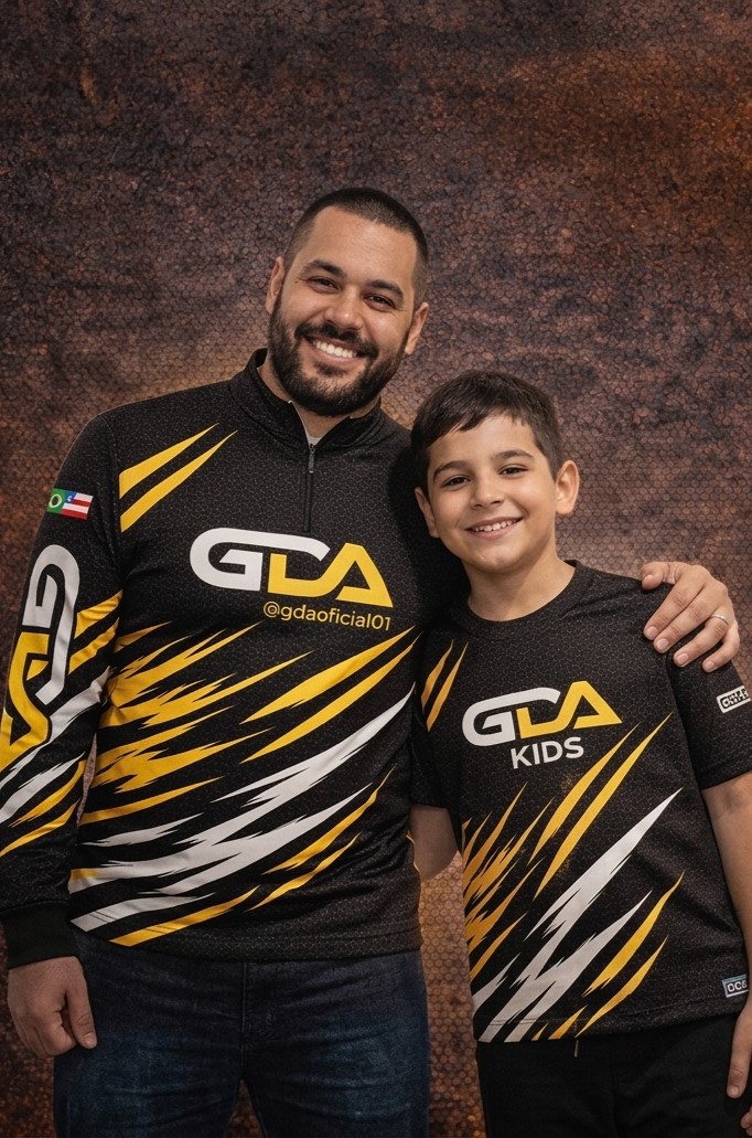 Camisa Oficial GDA — pai e filho