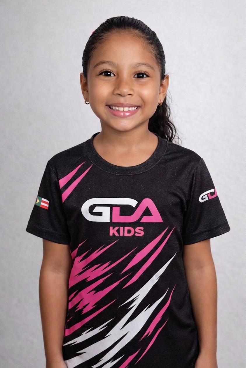 Camisa Oficial GDA Kids — feminina (rosa)